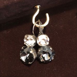 Two stone dangle earrings